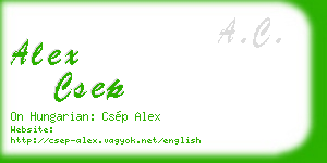 alex csep business card