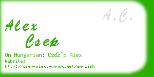 alex csep business card